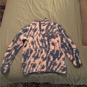 Patagonia Navy and Beige Fleece Pullover